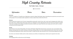 Desktop Screenshot of highcountryretreats.com