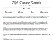 Tablet Screenshot of highcountryretreats.com